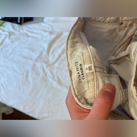 White jeans, size 23, from dynamite - Picture 3 of 3